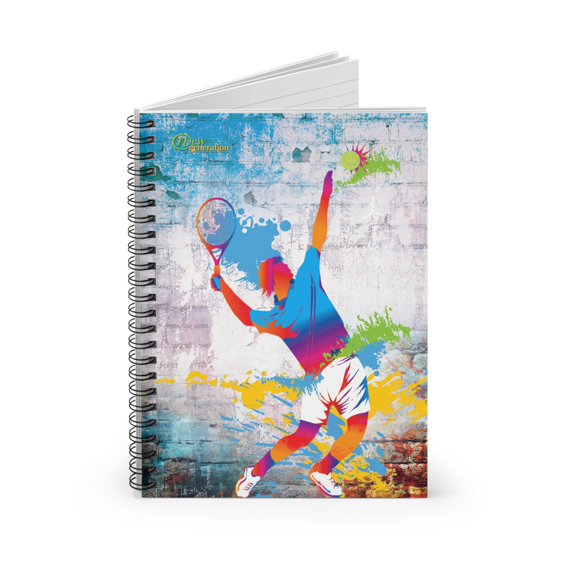 Hard Cover Lined Journal Notebook - Tennis Design Ruled Line, 6x8 inches with 118 pages Journal, , Planning Organizer