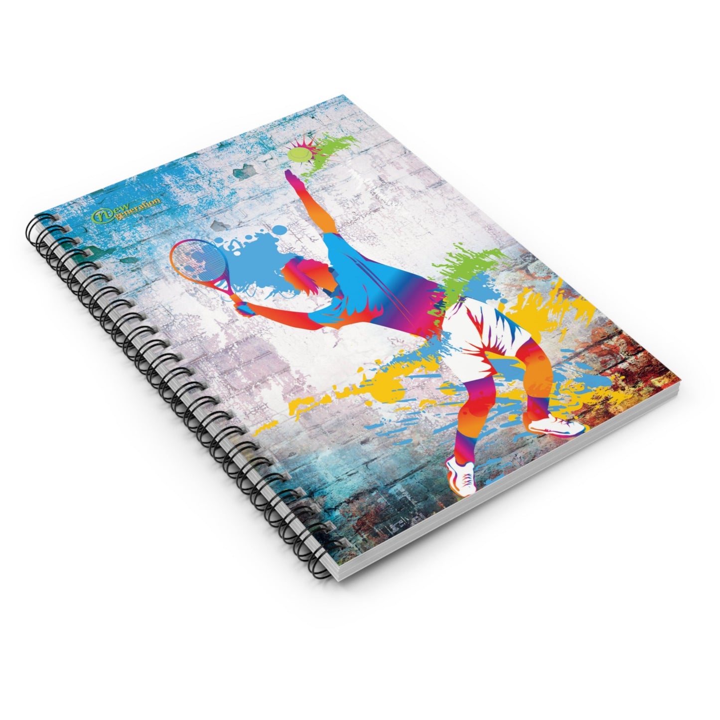 Hard Cover Lined Journal Notebook - Tennis Design Ruled Line, 6x8 inches with 118 pages Journal, , Planning Organizer
