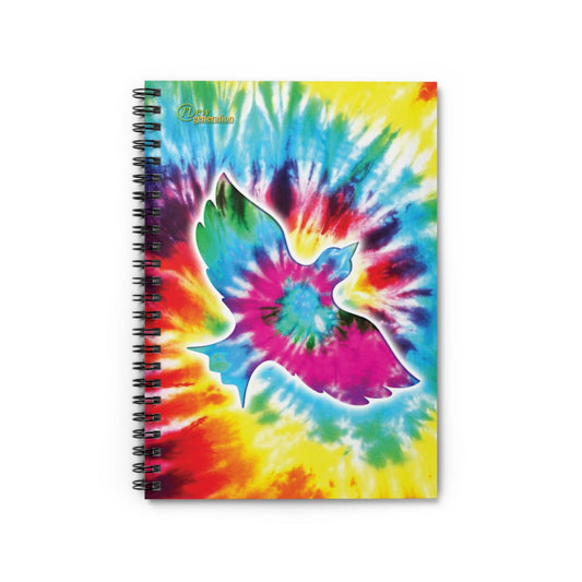 Hard Cover Lined Journal Notebook - Tie Dye Design Ruled Line, 6x8 inches with 118 pages for Work, School, Office, Daily Planner, One Size