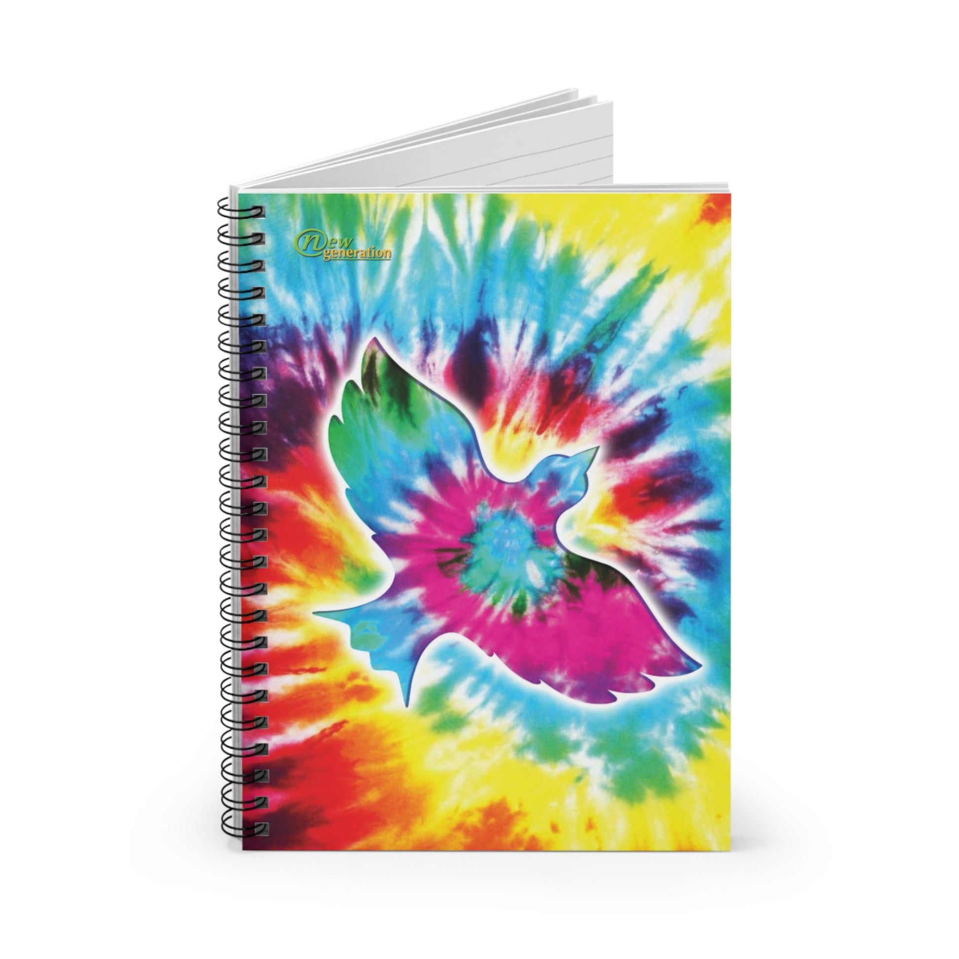 Hard Cover Lined Journal Notebook - Tie Dye Design Ruled Line, 6x8 inches with 118 pages for Work, School, Office, Daily Planner,