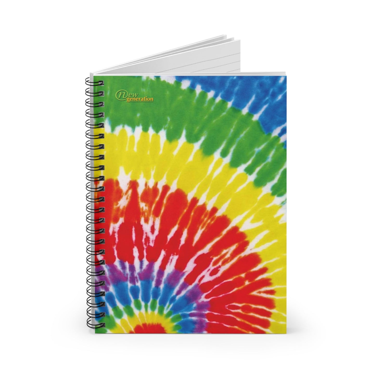 Hard Cover Lined Journal Notebook - Tie Dye Design Ruled Line, 6x8 inches with 118 pages for Work, School, Office, Home, Daily Planner,
