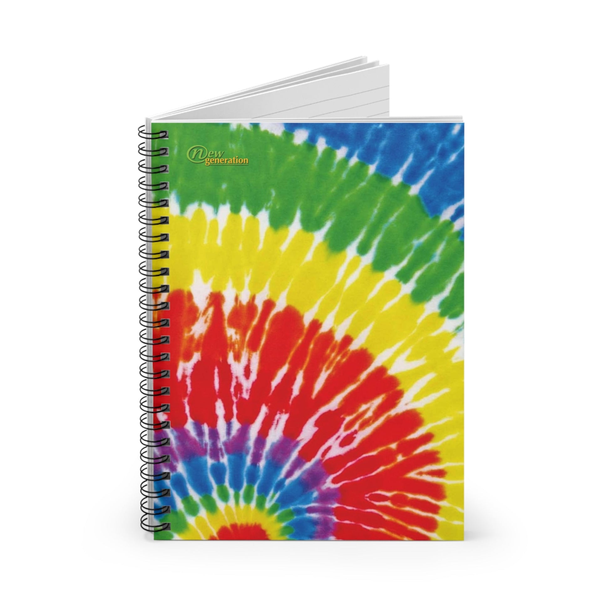 Hard Cover Lined Journal Notebook - Tie Dye Design Ruled Line, 6x8 inches with 118 pages for Work, School, Office, Home, Daily Planner,
