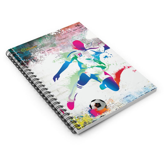 Hard Cover Lined Journal - Soccer Design Ruled Line, 6x8 inches with 118 pages for School, Office, Home, Daily Planner, One Size
