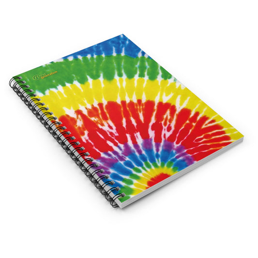 Hard Cover Lined Journal - Tie Dye Design Ruled Line, 6x8 inches with 118 pages for Work, School, Office, Home, Daily Planner One Size