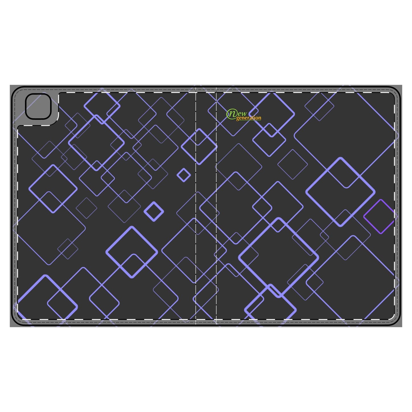Modern Geometric Tablet Folio Case, Stylish Tech Sleeve, Gift for Students, Office Essentials, Unique Design for Tech Lovers iPad Pro 12.9