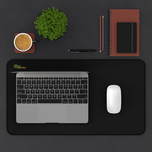 New Generation - Black Color Desk Mat, Desk Decor, for Home or Office, Waterproof Desk Mat, Large Desk Blotter Protector 12" × 22"