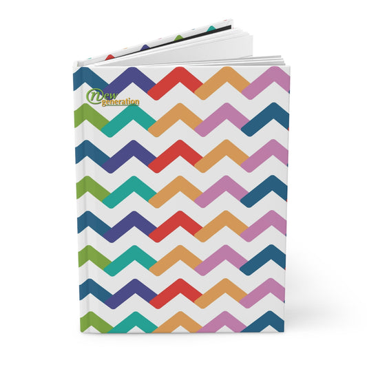 New Generation - Bright Pattern Notebook, Nature Lover Writers Gift for Any Occasion, Diary Sketchbook, journal ,notes , hard cover Journal