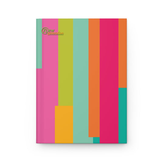 New Generation - Bright Pattern Notebook, Nature Lover Writers Gift for Any Occasion, Diary Sketchbook, journal ,notes , hard cover Journal