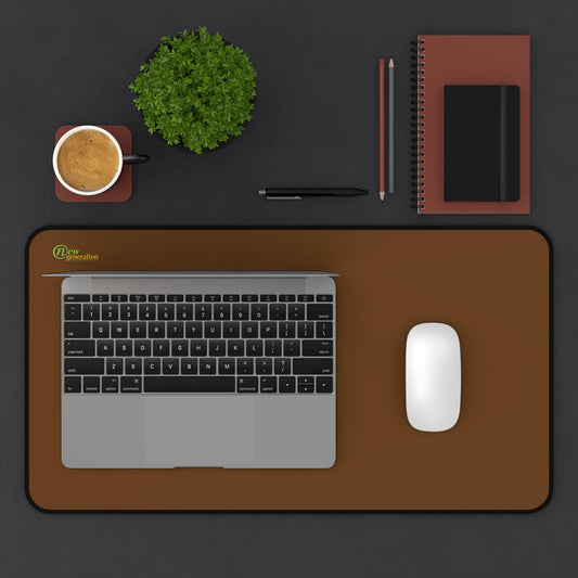 New Generation - Brown Color Desk Mat, Desk Decor, Home or Office, Waterproof Desk Writing Mat, Desk Blotter Protector 12" × 22"
