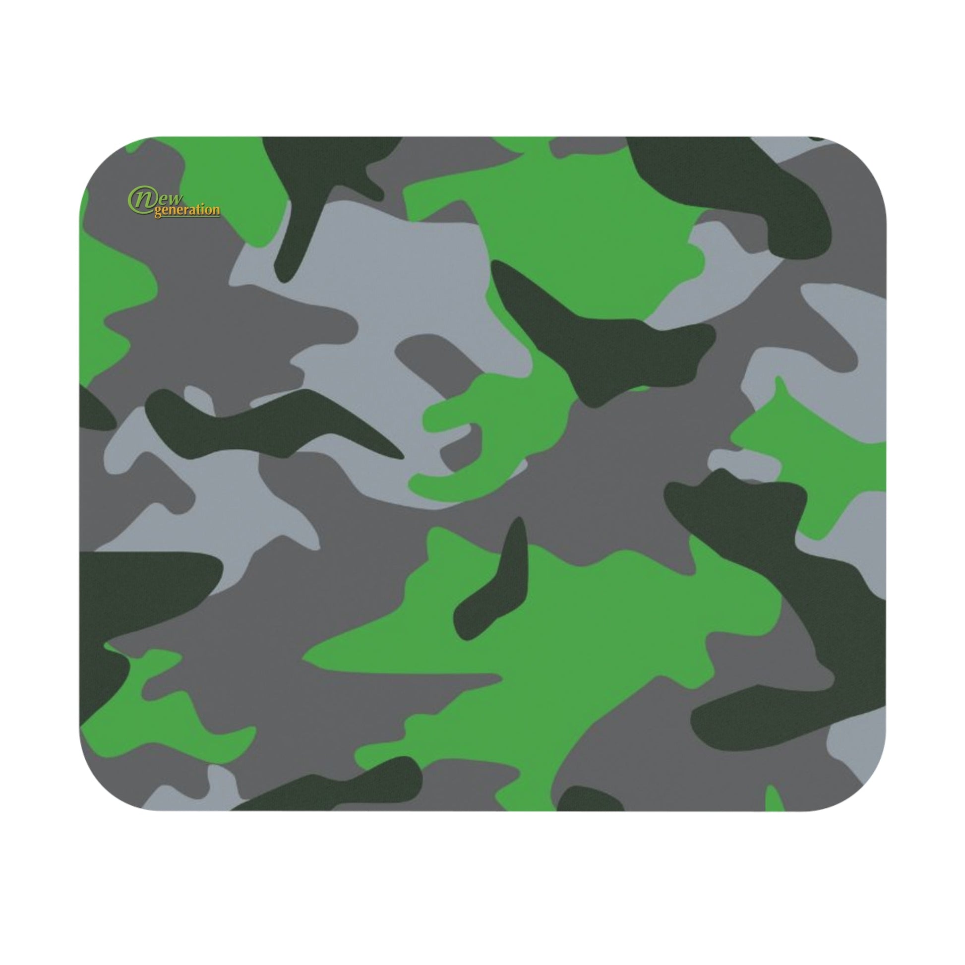 New Generation - Camo Mouse Pad for Gamers, Office Decor, Military Aesthetic, Unique Gifts for Him, Computer Accessories, Green Camouflage 9" × 8" Rectangle