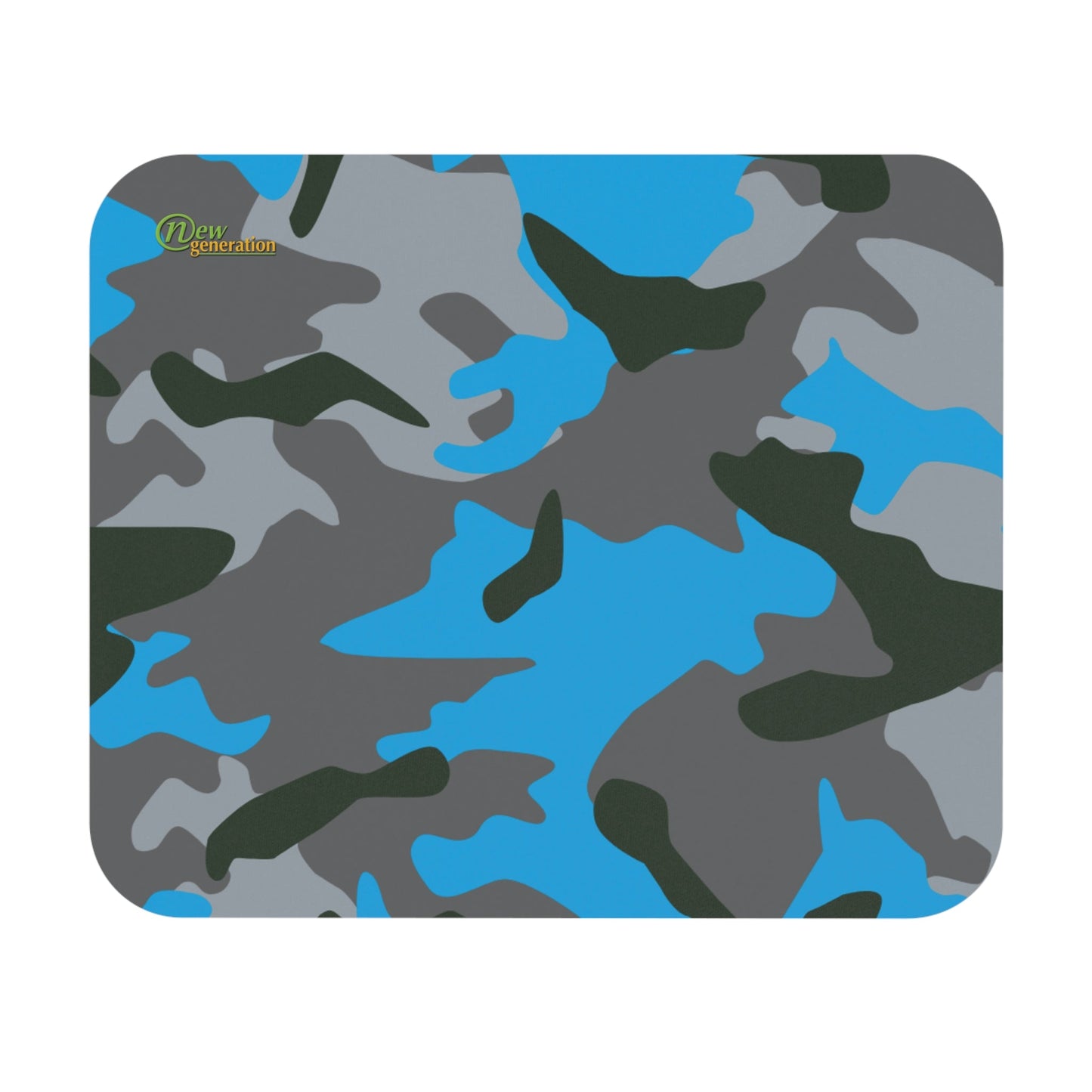 New Generation - Camouflage Mouse Pad, Stylish Gaming Accessories, Unique Desk Decor, Ideal for Gamers, Office Gifts, Blue Camo Design 9" × 8" Rectangle