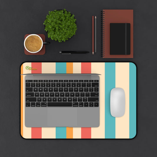 New Generation - Colorful Striped Desk Mat, Stylish Office Accessory, Desk Protector for Home & Work, Desk Decor 12" × 18"