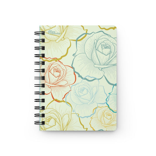 New Generation - Floral - Spiral Bound Journal - 150 Pages Hard Cover Notebook for Writing, Doodling, Bullet Journaling, Sketching, Planner One Size
