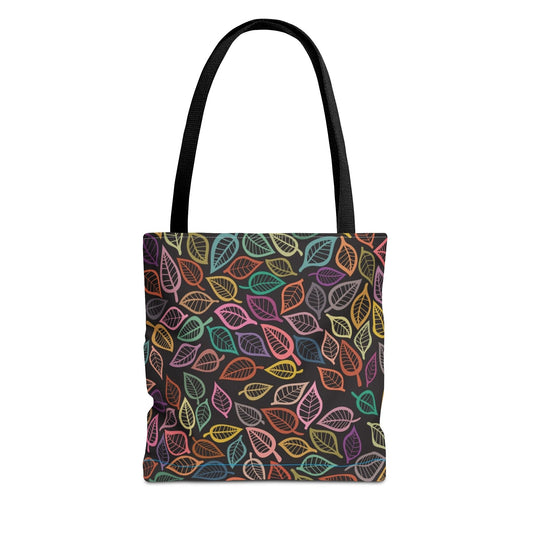 New Generation - Floral -Tote Bag Colorful Pattern, Shopping Bag, Gypsy Style Handbag, Festival Tote for Women, Unique Gift Idea 13" × 13'' Black