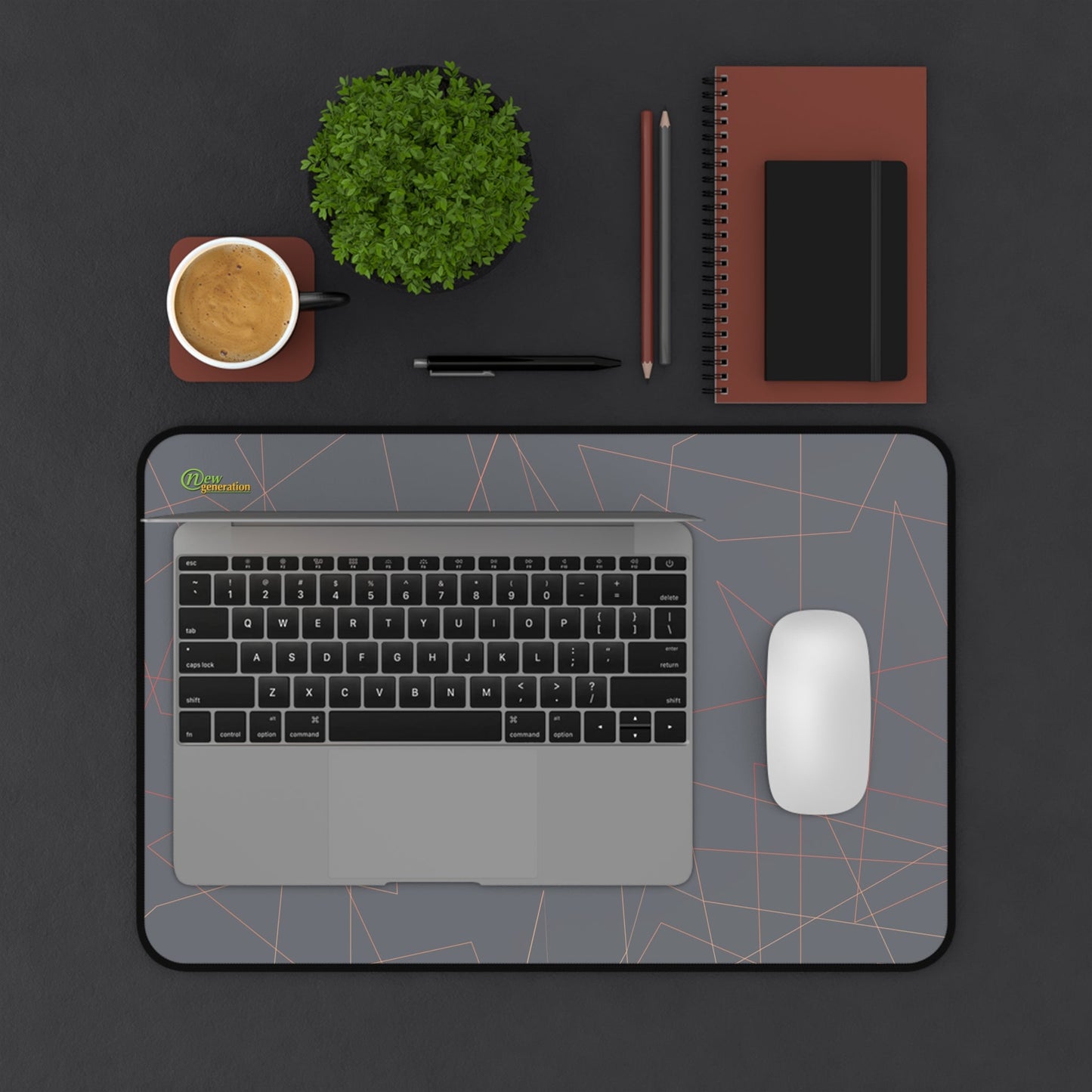 New Generation - Geometric Desk Mat for Office, Home Office Decor, Large Mouse Pad, Desk Accessory, Gift for Students, Stylish Desk Decor 12" × 18"