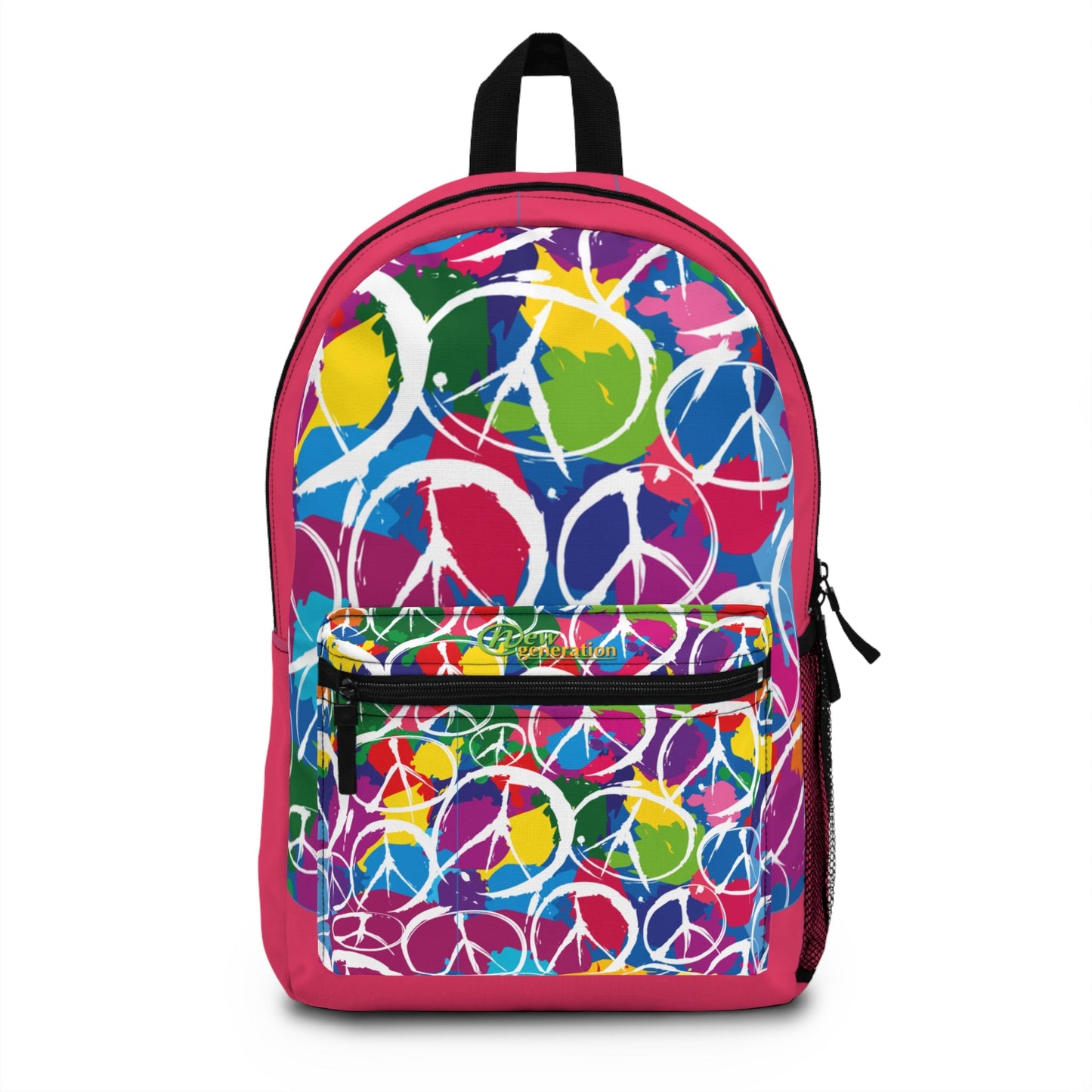 New Generation - Peace - Patterned Backpack - Perfect for Sports & School, Ideal Gift for Athletes, Trendy School Bag, Fun Back-to-School One size