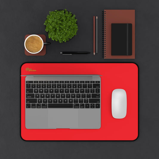 New Generation - Red Color Desk Mat, Desk Decor, Home or Office, Waterproof Desk Writing Mat, Large Desk Blotter Protector 12" × 18"