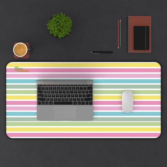 New Generation - Striped Desk Mat | Colorful Office Decor, Home Office Essentials, for Students, Stylish Workspace Accessory 16" × 32"