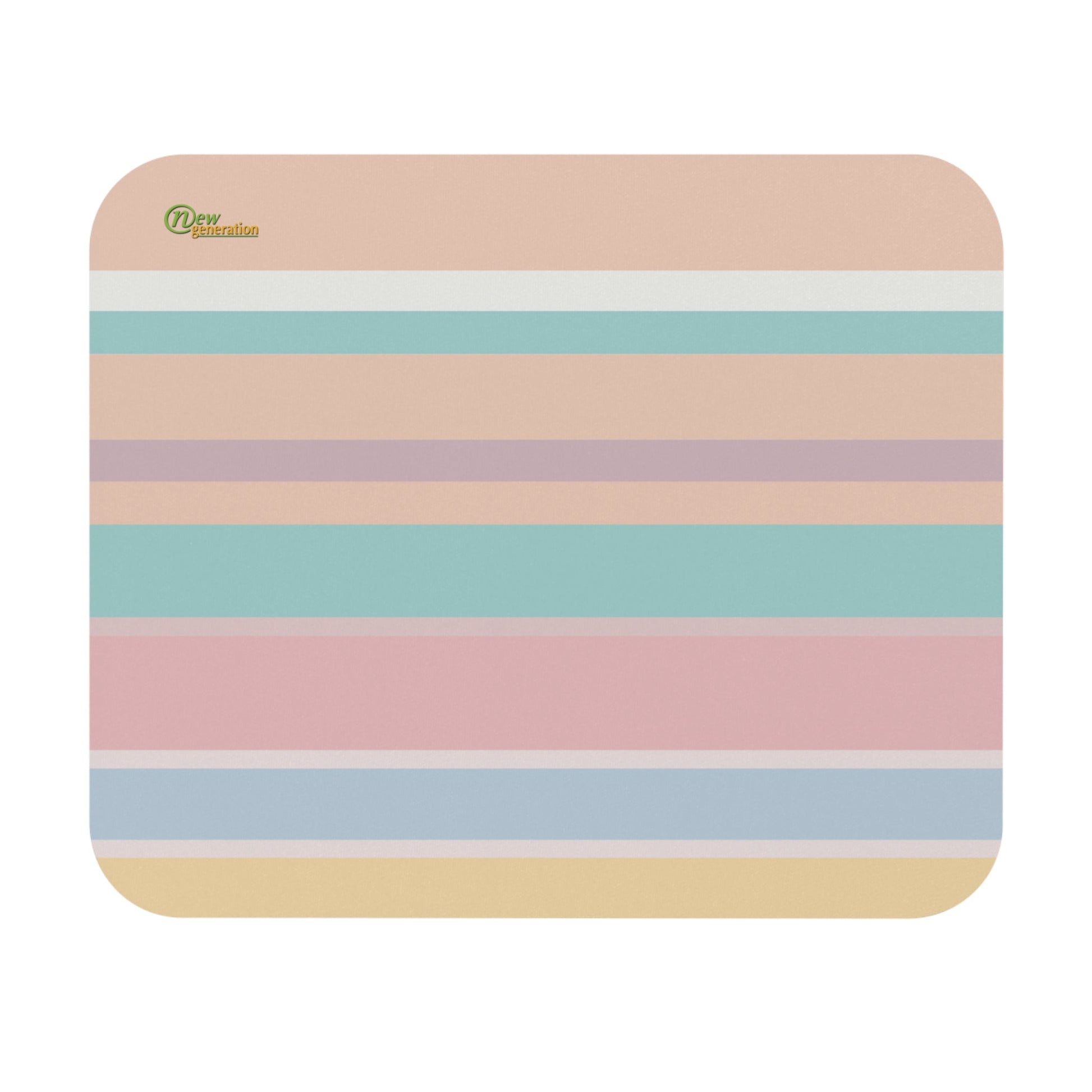 New Generation - Striped Mouse Pad, Aesthetic Desk Decor, Office Supplies, Gift for Students, Home Office Essentials, Modern Workspace 9" × 8" Rectangle