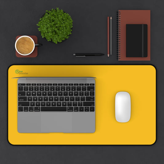 New Generation - Yellow Color Desk Mat, Desk Decor, for Home or Office, Waterproof Desk Writing Mat, Desk Blotter Protector 12" × 22"