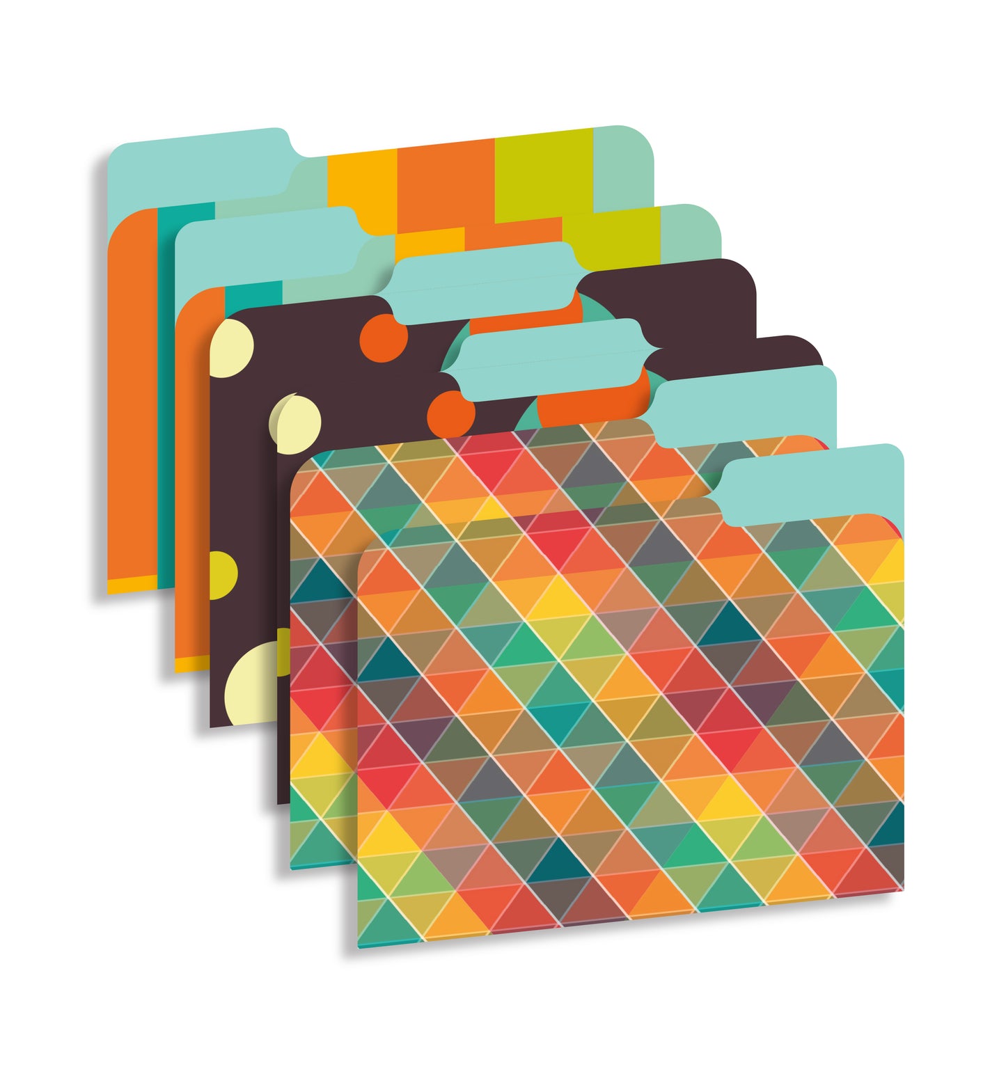 New Generation - Patterns - 12 Pack Decorative 1/3 Cut Tab File Folders