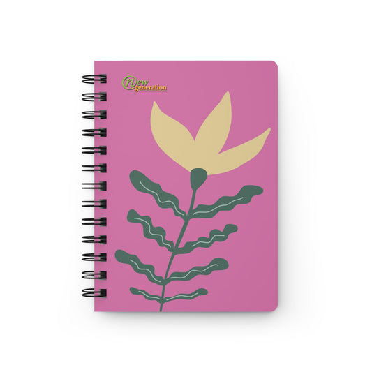 Pink Floral Spiral Bound Journal - 150 Pages Hard Cover Notebook for Writing, Doodling, Bullet Journaling, Sketching, Planner One Size