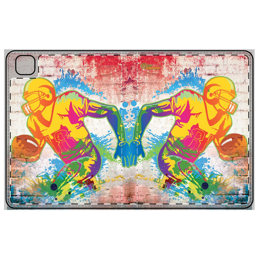 Vibrant Football Tablet Folio Case ,Colorful Sports Cover, Gift for Gamers, iPad Sleeve, Mens Accessories, Tablet Protector iPad Pro 11