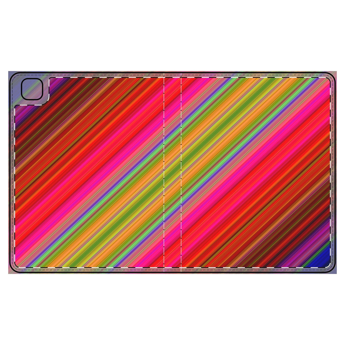 Vibrant Striped Tablet Folio Case - Colorful Cover for Tablets, Stylish Tech Accessory, Gift for Tech Lovers, Bright iPad Case, Modern [...] iPad Pro 12.9