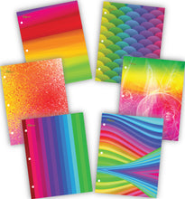 New Generation - Rainbow - 2 Pocket Folder / Portfolio, 6 Pack,