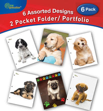 New Generation - Puppies - 2 Pocket Folder / Portfolio, 6 Pack,